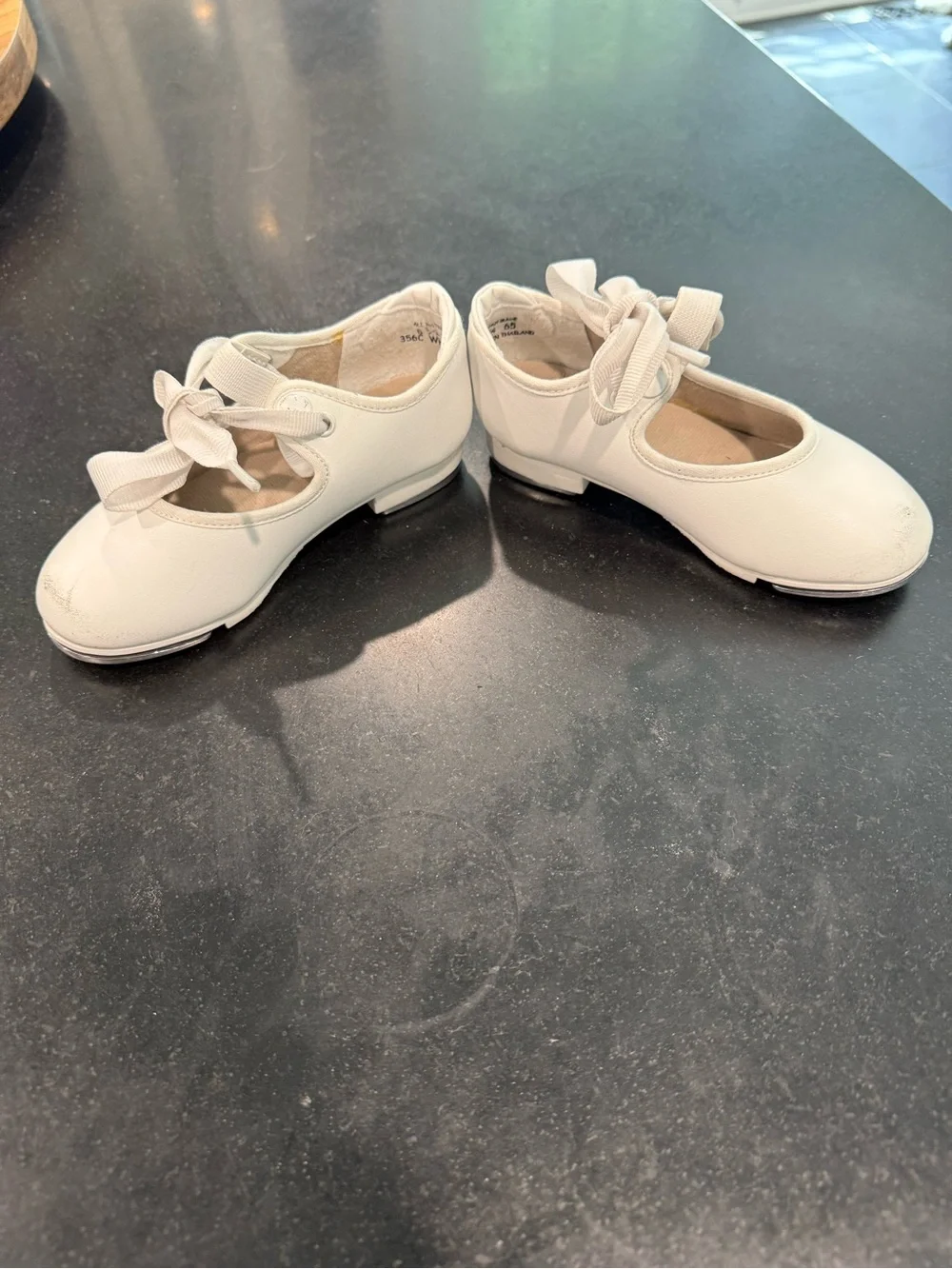 Toddler White Capezio Tap Shows